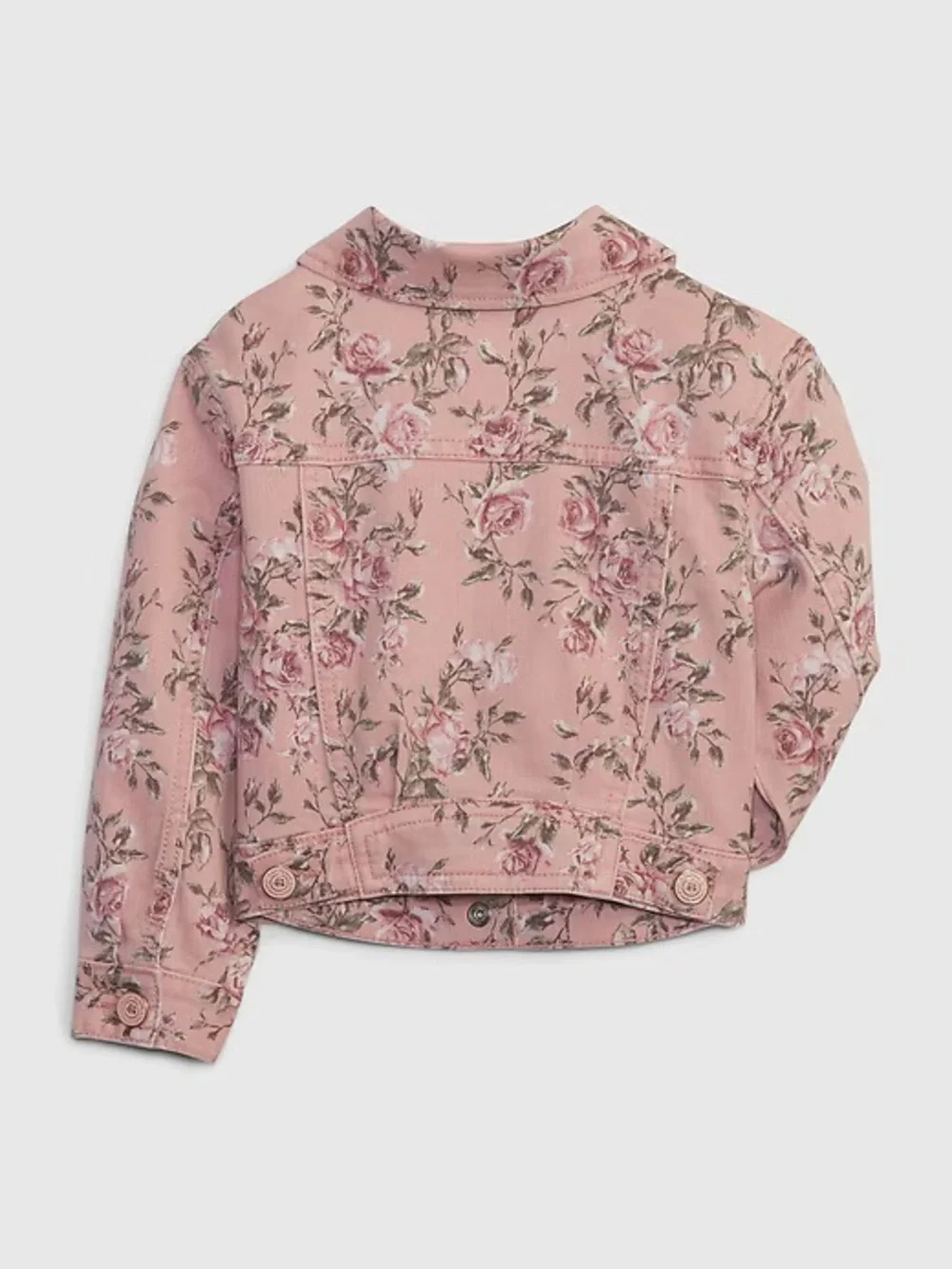 Gap LoveShackFancy Pink Floral Denim Jacket - Toddler 3T